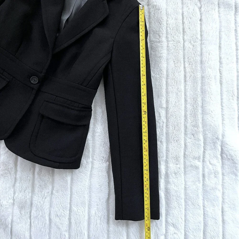 J. Crew Double-Cloth Blazer (Black) 0P